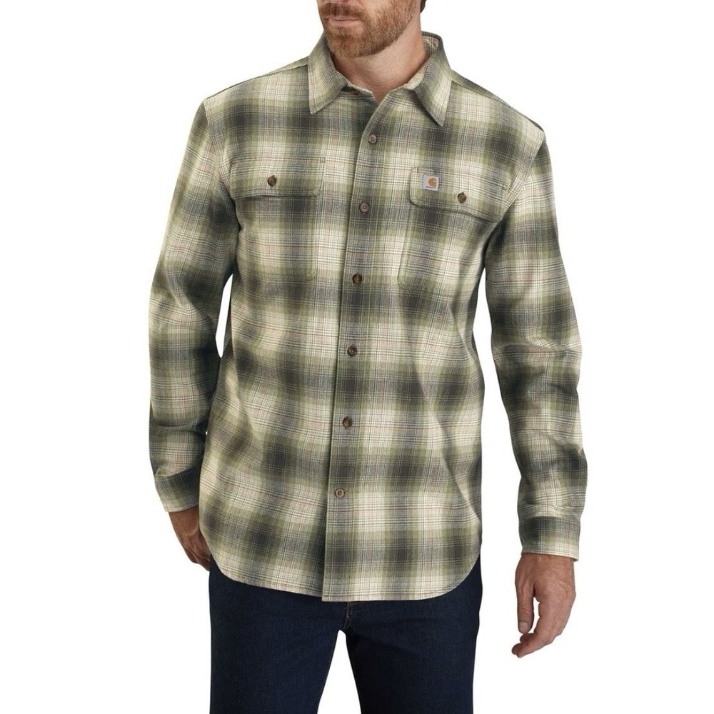 CARHARTT ORIGINAL FIT FLANNEL LONG-SLEEVE PLAID SHIRT XL Tall